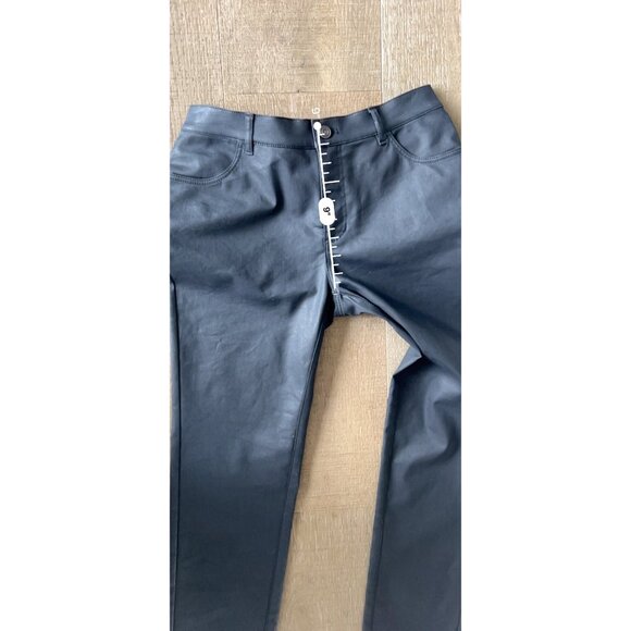 NEW Lafayette 148 New York Thompson Waxed Slim Leg Jeans Pants black Size US 4 - Picture 8 of 8